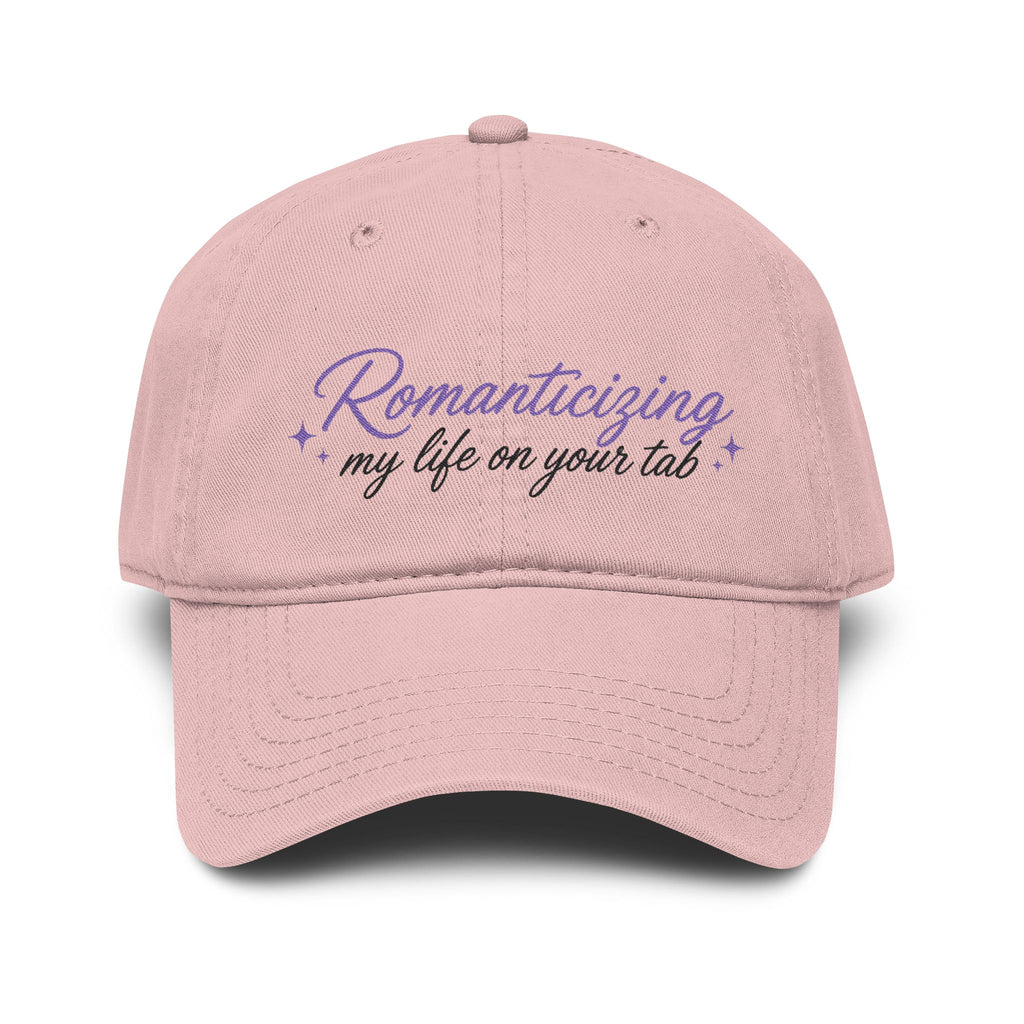 Embroidered 'Romanticizing My Life on Your Tab' Washed Baseball Cap
