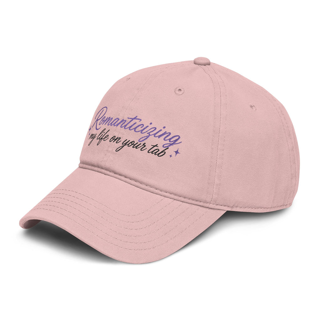 Embroidered 'Romanticizing My Life on Your Tab' Washed Baseball Cap