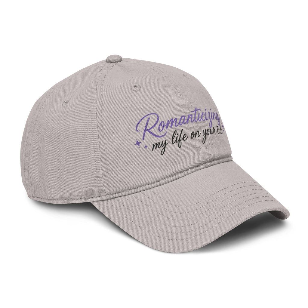 Embroidered 'Romanticizing My Life on Your Tab' Washed Baseball Cap